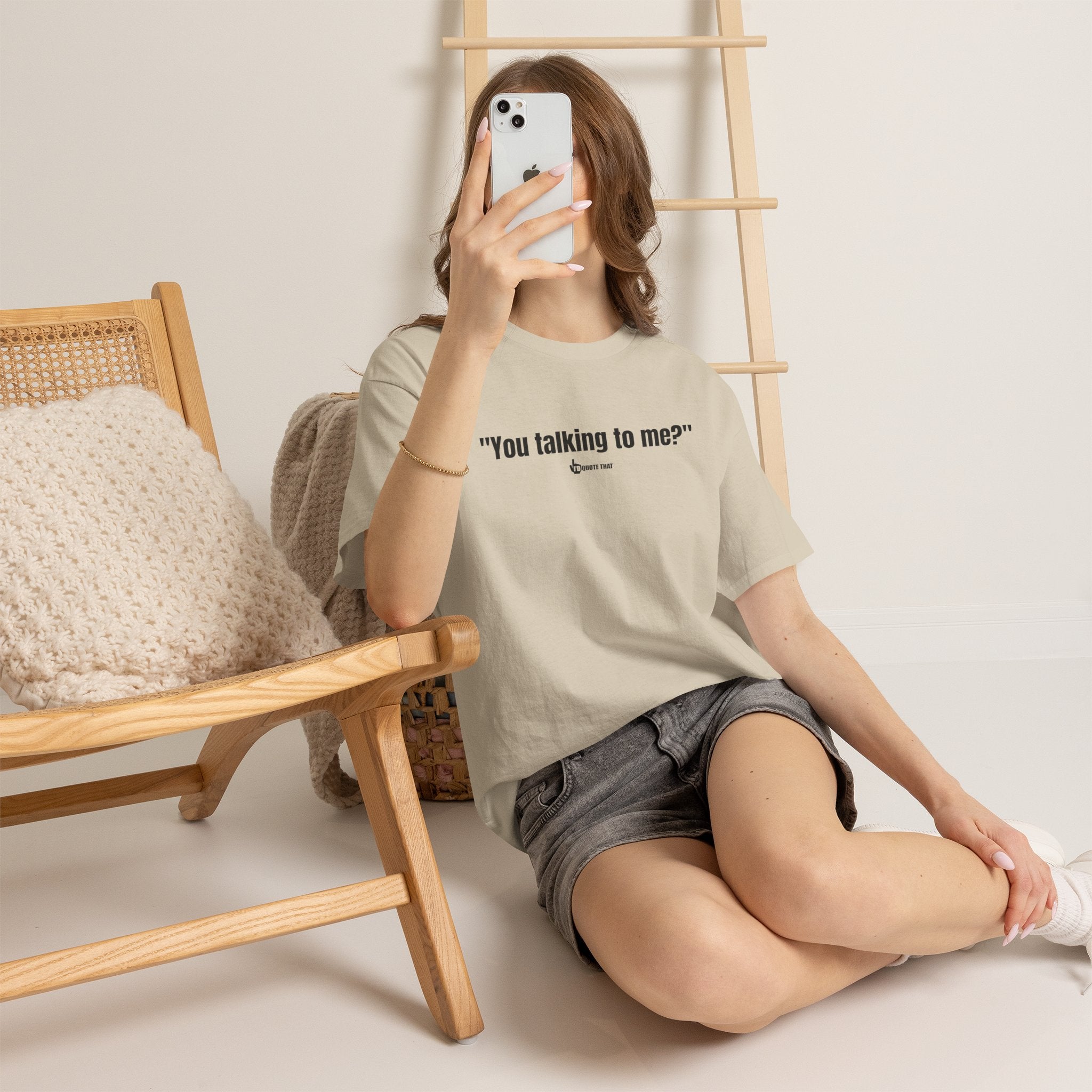 "You Talking to Me?" Black Print. Retro Streetwear Statement Tee | Unisex Bold Graphic Shirt, Witty Conversational Apparel