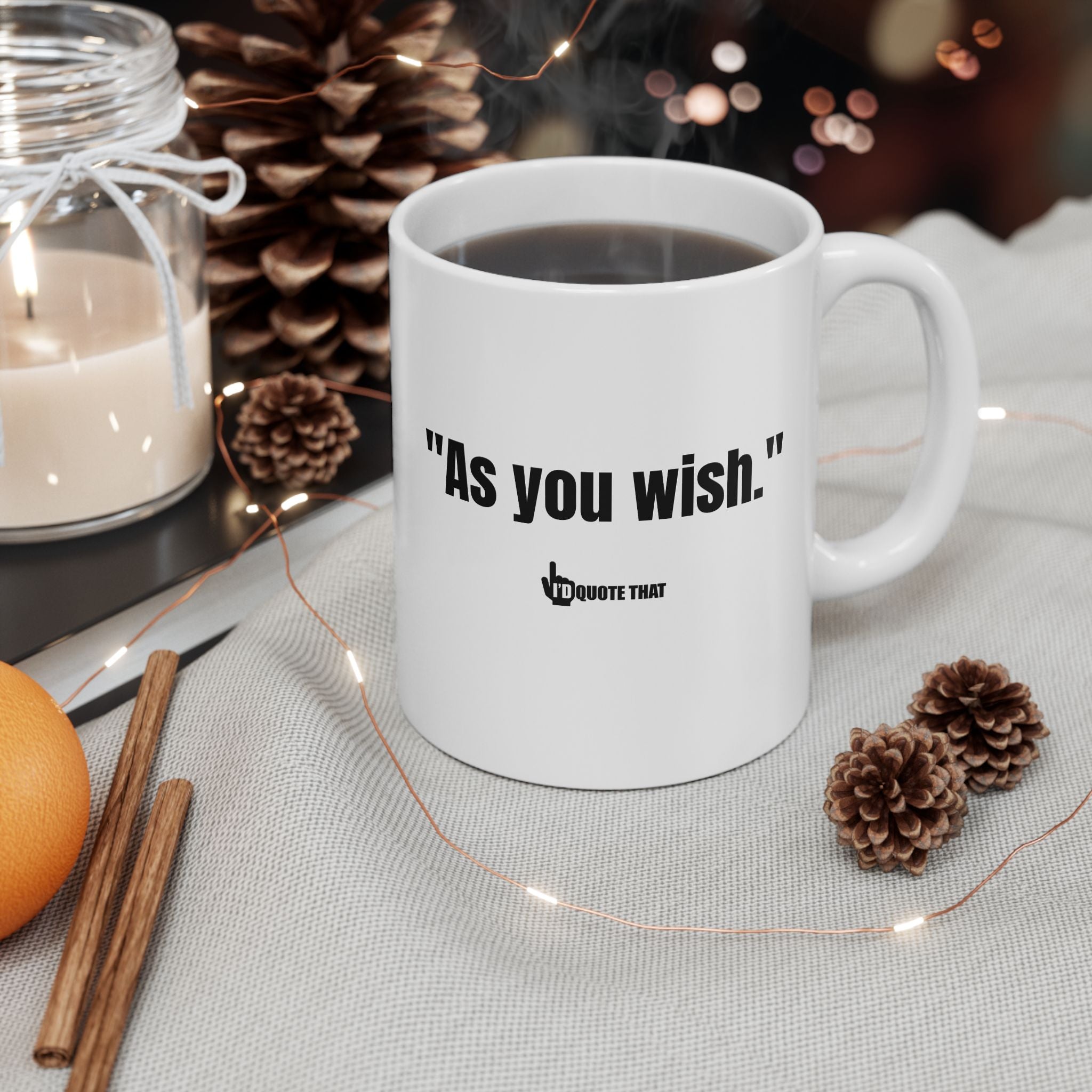 “As You Wish” Timeless Devotion Ceramic Coffee Mug – Romantic Vintage-Inspired Gift for True Love, Soulmates & Dreamers –Cup That Speaks Straight from the Heart (11oz, 15oz)