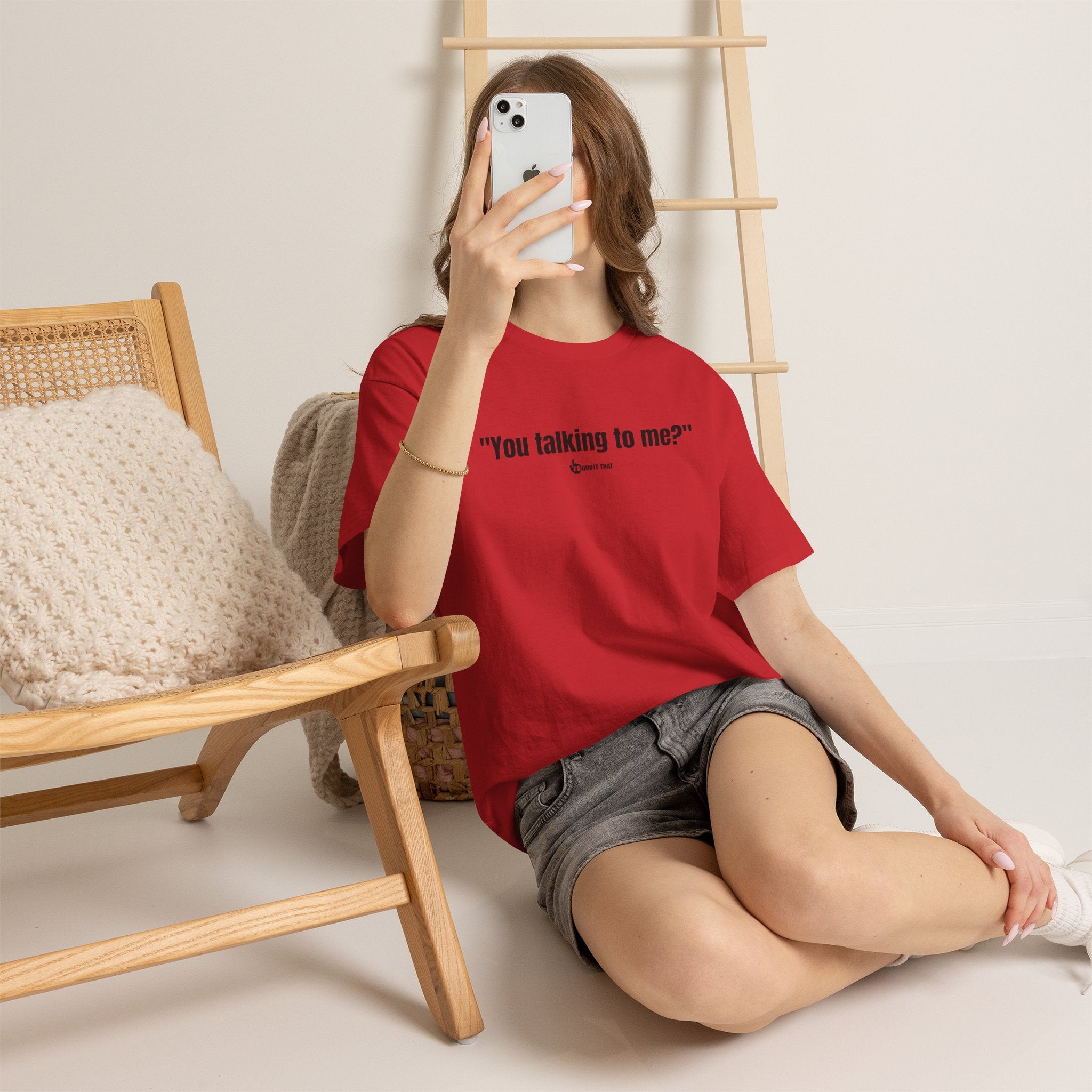 "You Talking to Me?" Black Print. Retro Streetwear Statement Tee | Unisex Bold Graphic Shirt, Witty Conversational Apparel
