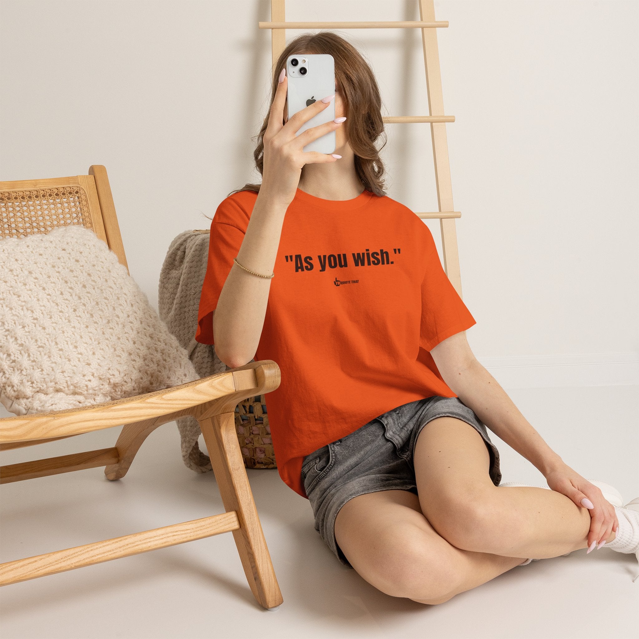 "As you wish." Black Print. Whispered Promise of Devotion Shirt – Romantic Cult Classic Quote Apparel, Minimalist Typography Tee for Couples