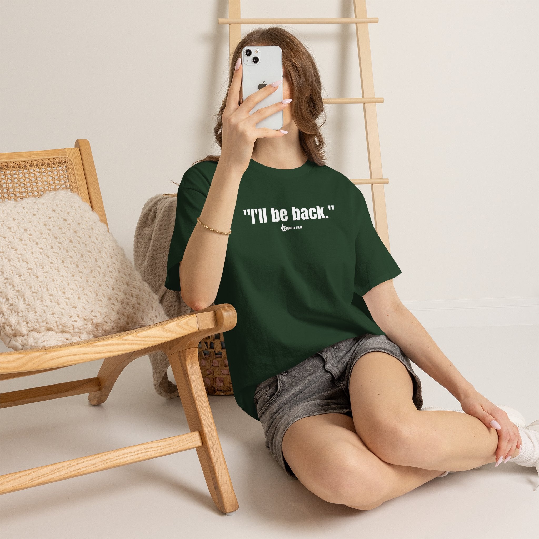 "I'll Be Back." White Print. Bold Retro Typography Unisex Tee | Statement Apparel for Comebacks & Second Entrances