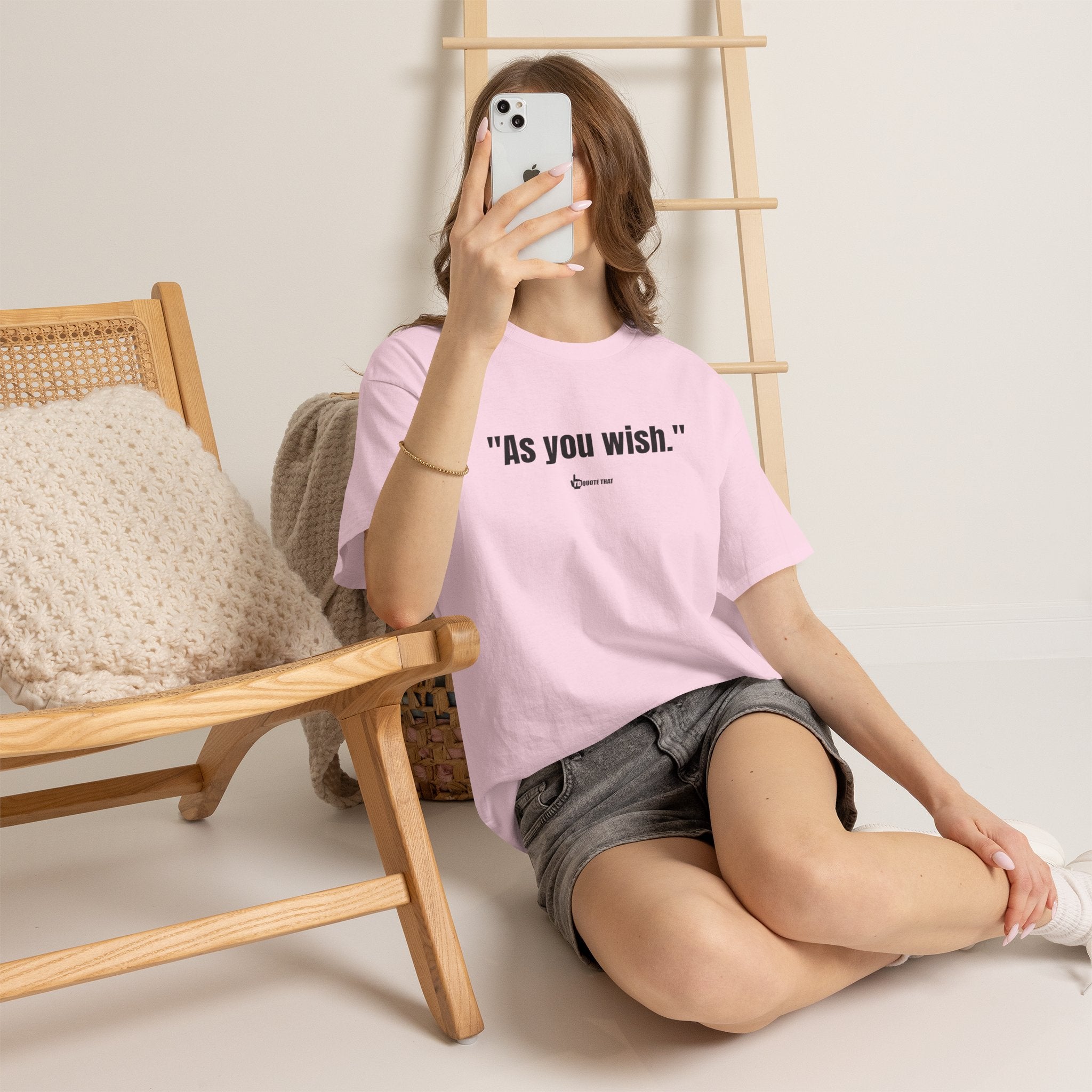 "As you wish." Black Print. Whispered Promise of Devotion Shirt – Romantic Cult Classic Quote Apparel, Minimalist Typography Tee for Couples