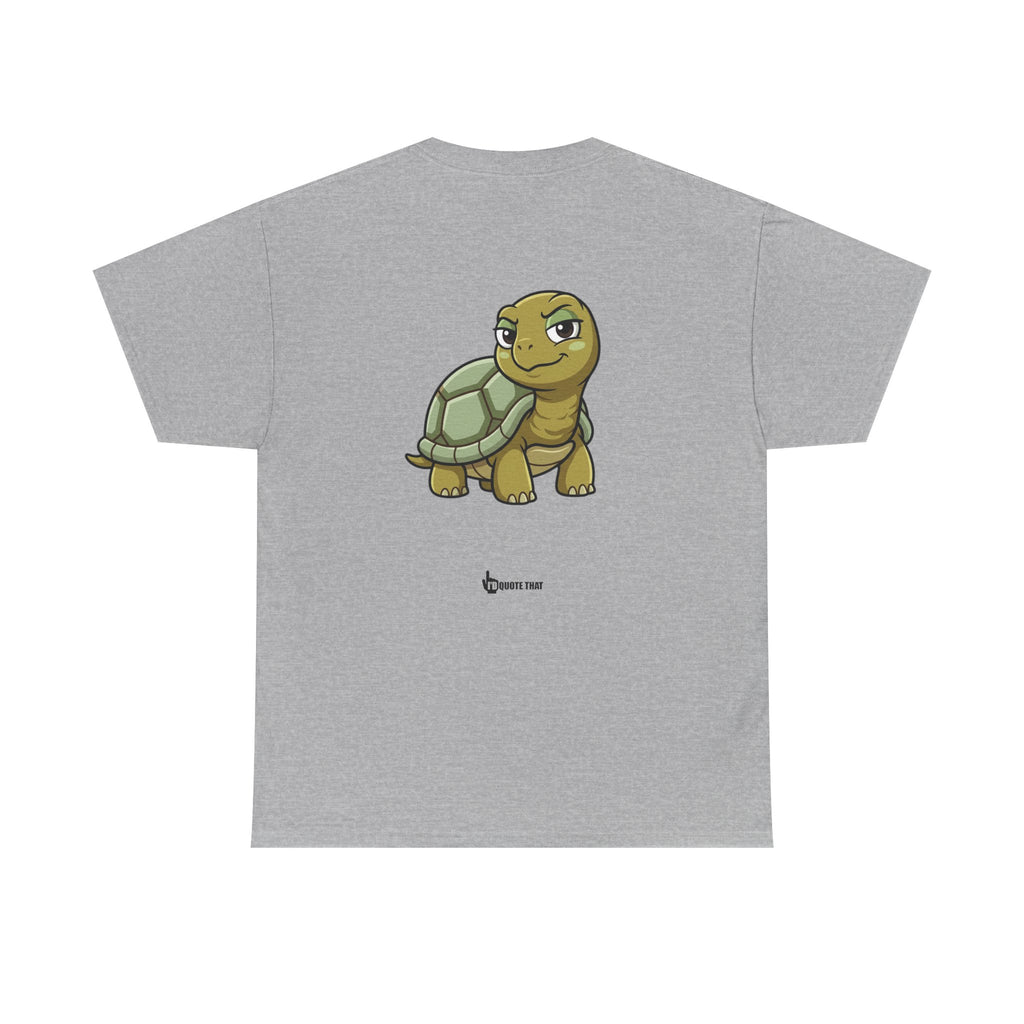 "This Tiny Turtle... He Judges You Immensely" Funny Judgmental Tiny Turtle Quote Graphic Tee – Sarcastic Animal Humor Shirt
