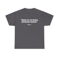 "Beware: for I am fearless, and therefore powerful." Fearless Power Quote T-Shirt | Bold Gothic Statement Tee | Empowering Literary Vibes Apparel