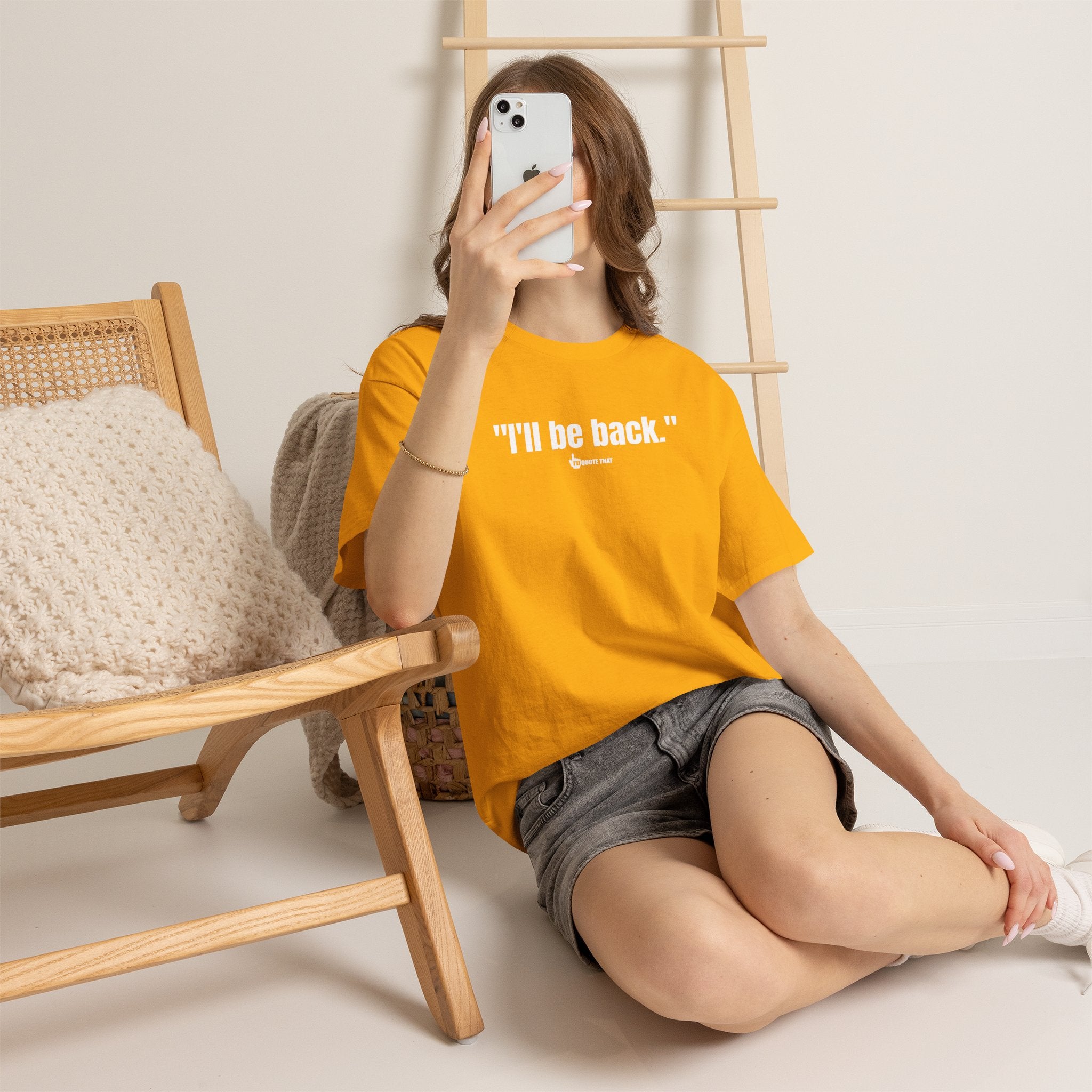 "I'll Be Back." White Print. Bold Retro Typography Unisex Tee | Statement Apparel for Comebacks & Second Entrances
