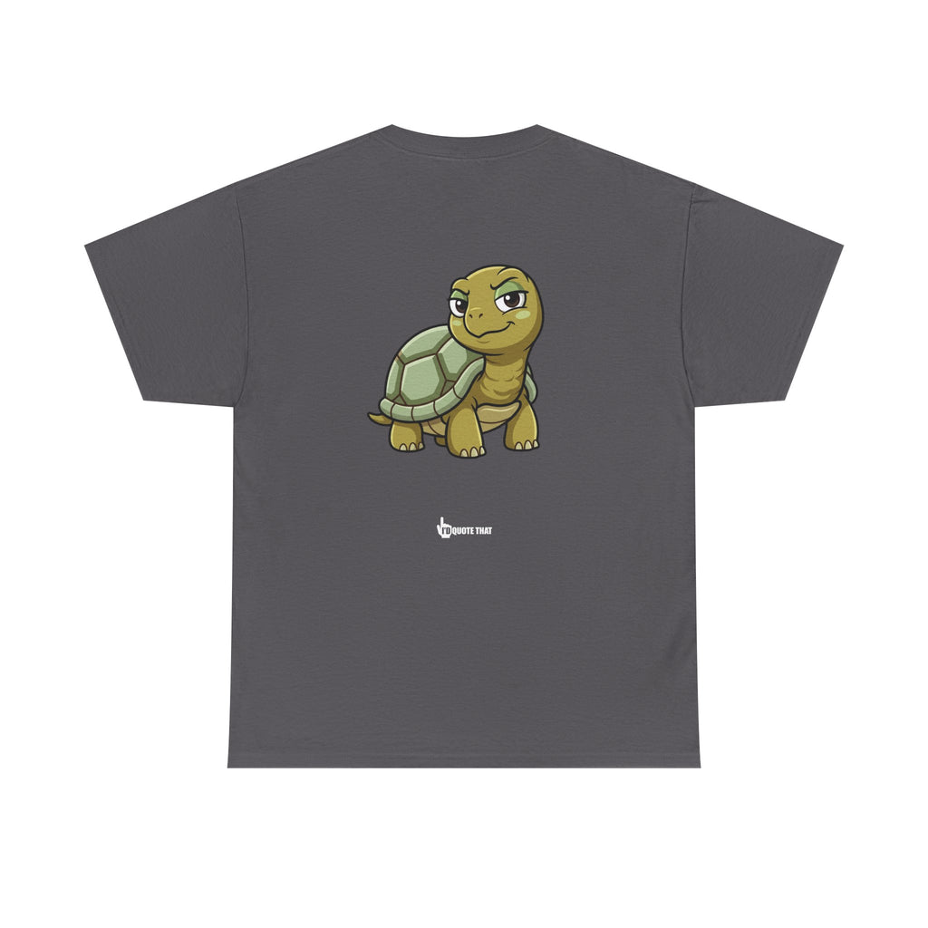 "This Tiny Turtle... He Judges You Immensely" Funny Judgmental Tiny Turtle Quote Graphic Tee – Sarcastic Animal Humor Shirt