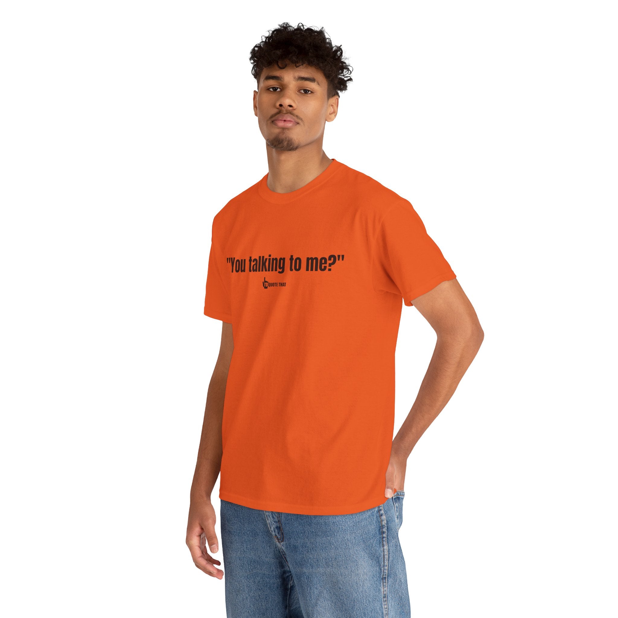 "You Talking to Me?" Black Print. Retro Streetwear Statement Tee | Unisex Bold Graphic Shirt, Witty Conversational Apparel
