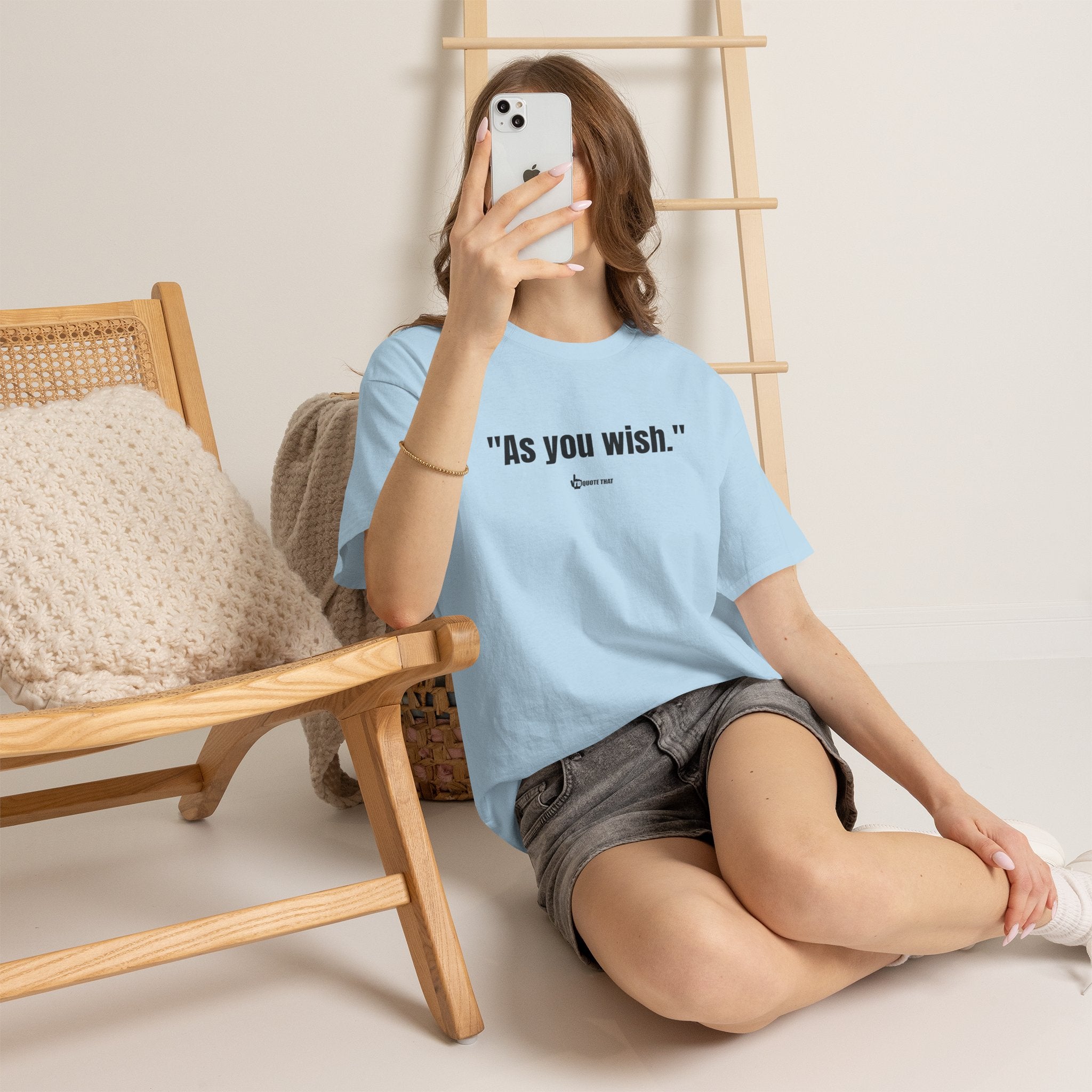 "As you wish." Black Print. Whispered Promise of Devotion Shirt – Romantic Cult Classic Quote Apparel, Minimalist Typography Tee for Couples