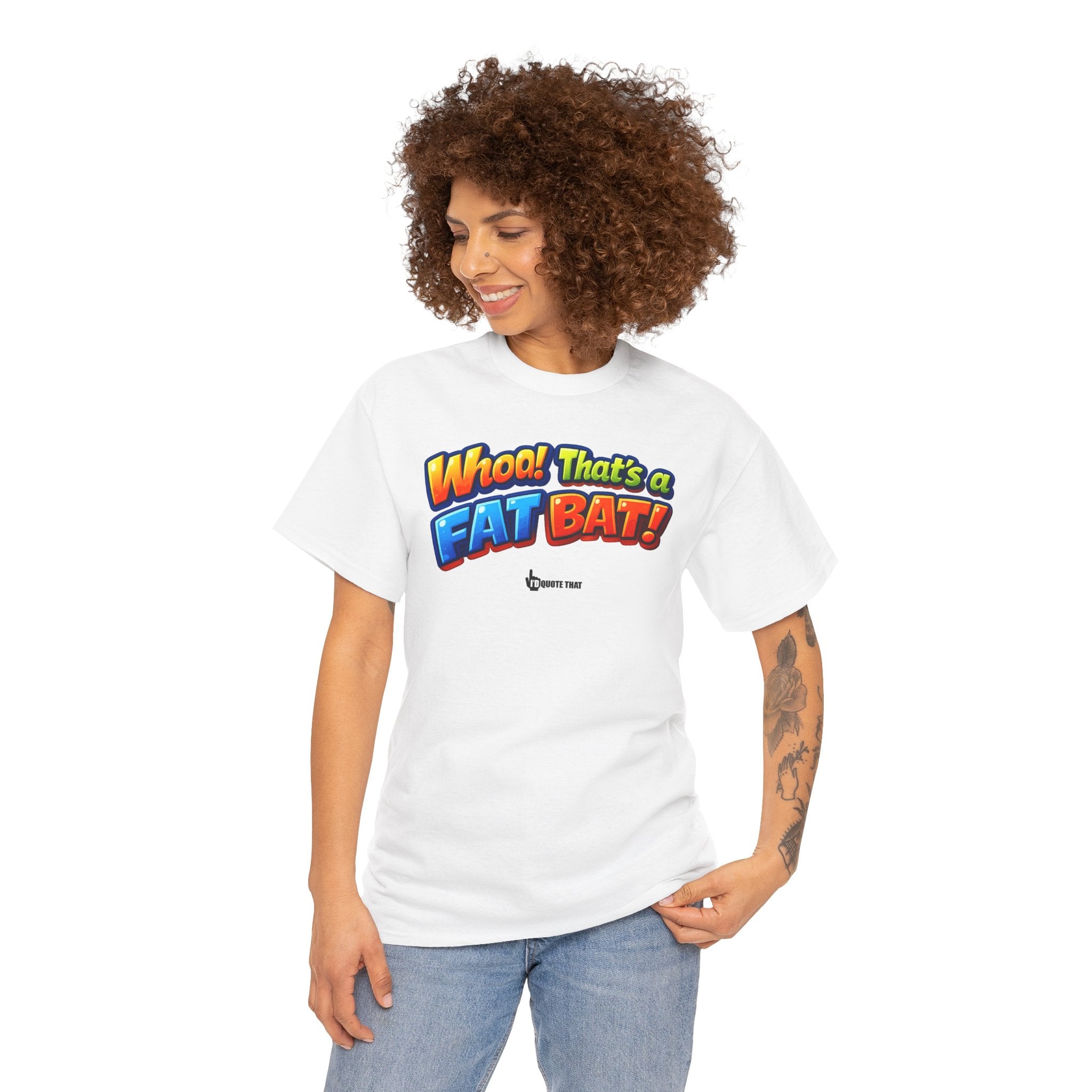 "Whoa! That's a Fat Bat!" Graphic T-Shirt - Bold Comic Humor Tee | Trending Original Quote Apparel