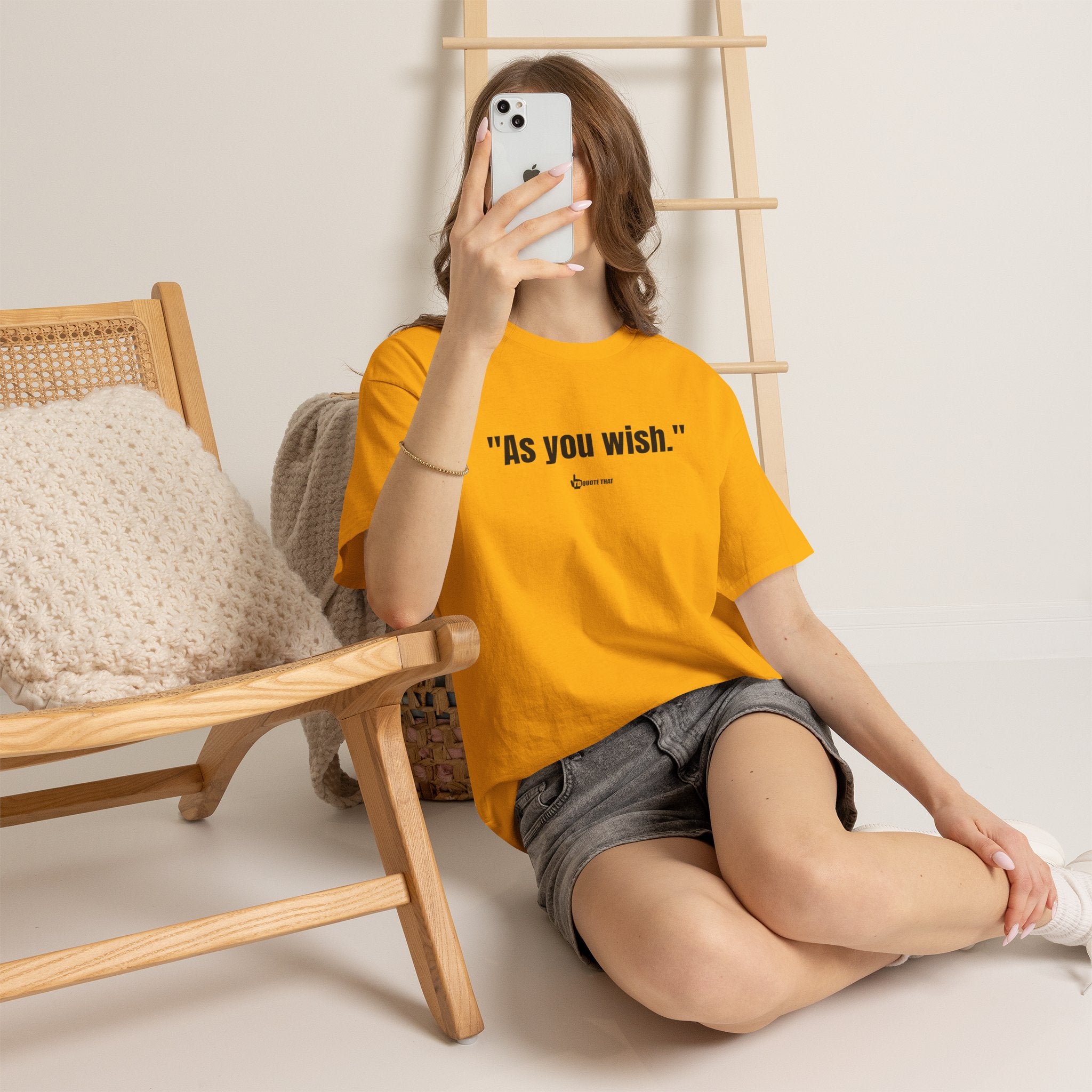 "As you wish." Black Print. Whispered Promise of Devotion Shirt – Romantic Cult Classic Quote Apparel, Minimalist Typography Tee for Couples