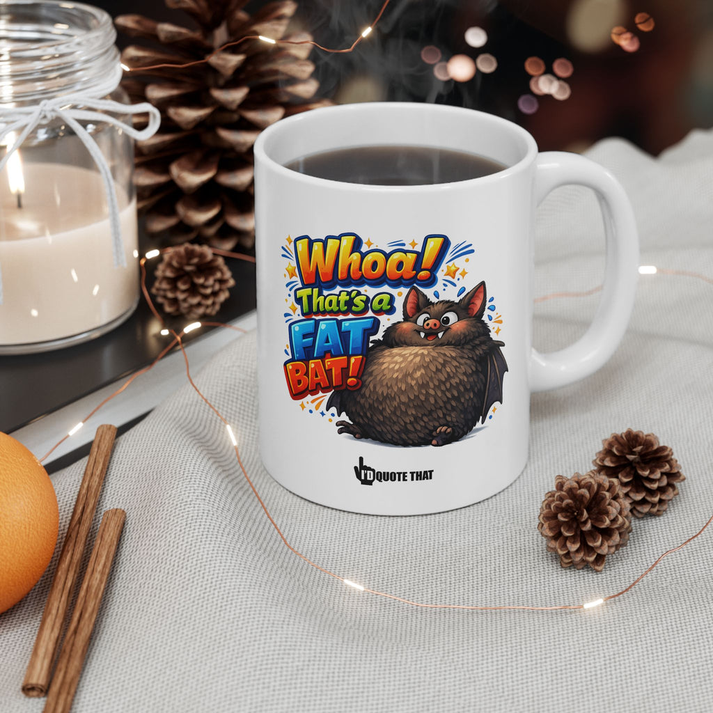 "Whoa! That's a Fat Bat!" - The Ultimate Hilarious Chunky Animal Coffee Mug