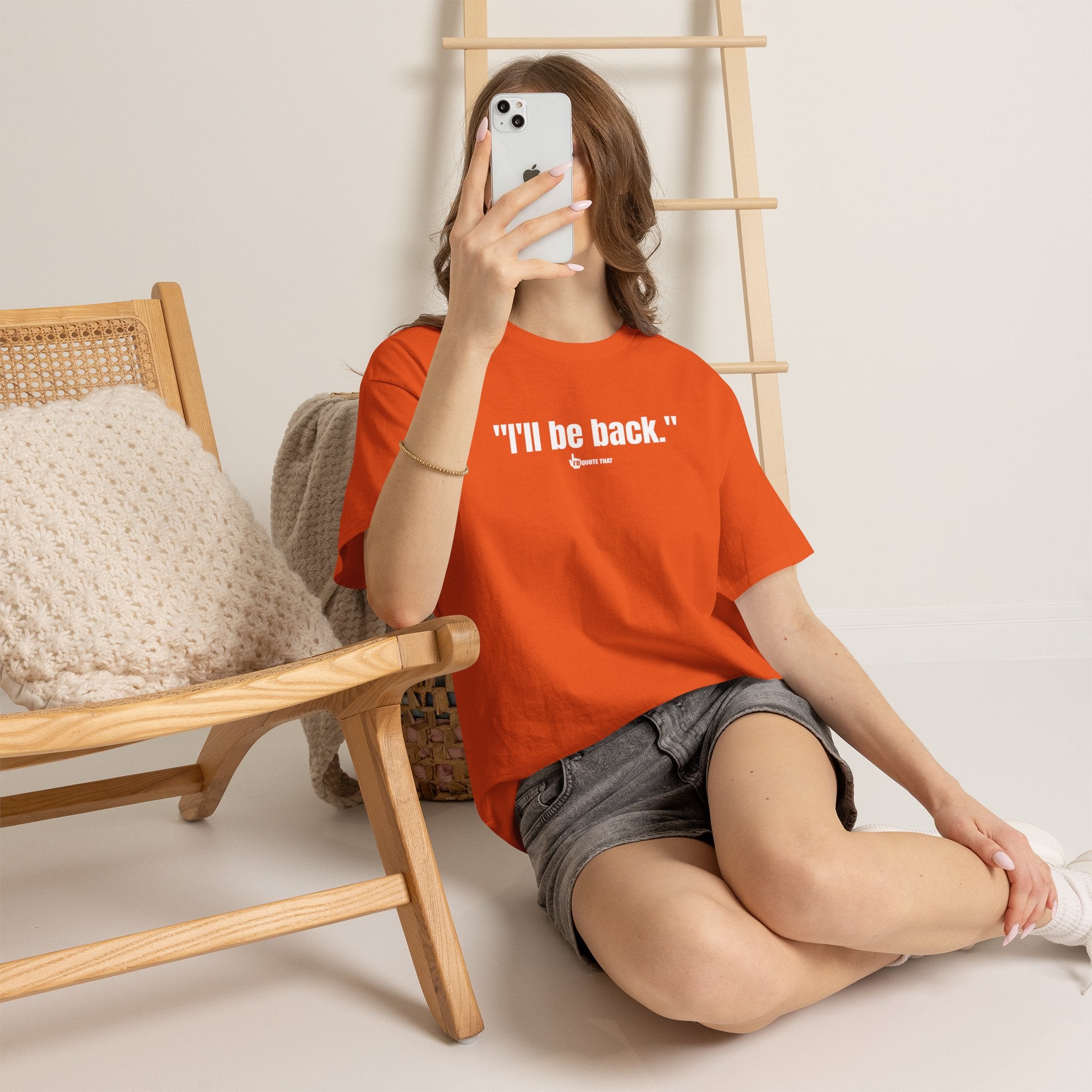 "I'll Be Back." White Print. Bold Retro Typography Unisex Tee | Statement Apparel for Comebacks & Second Entrances